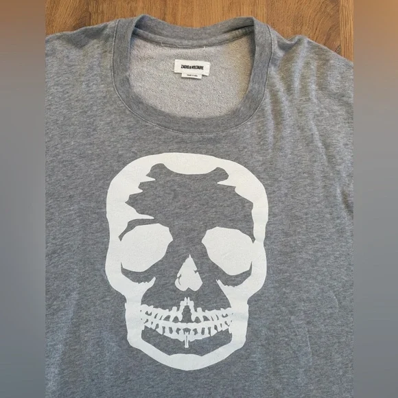 Zadig & Voltaire Heather Gray Skull Sweatshirt - Picture 4 of 8